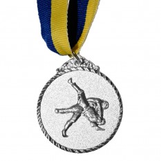 Медаль наградная 43526 Единоборства Д5см Серебро